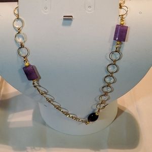 Gold plated costume fashion necklace